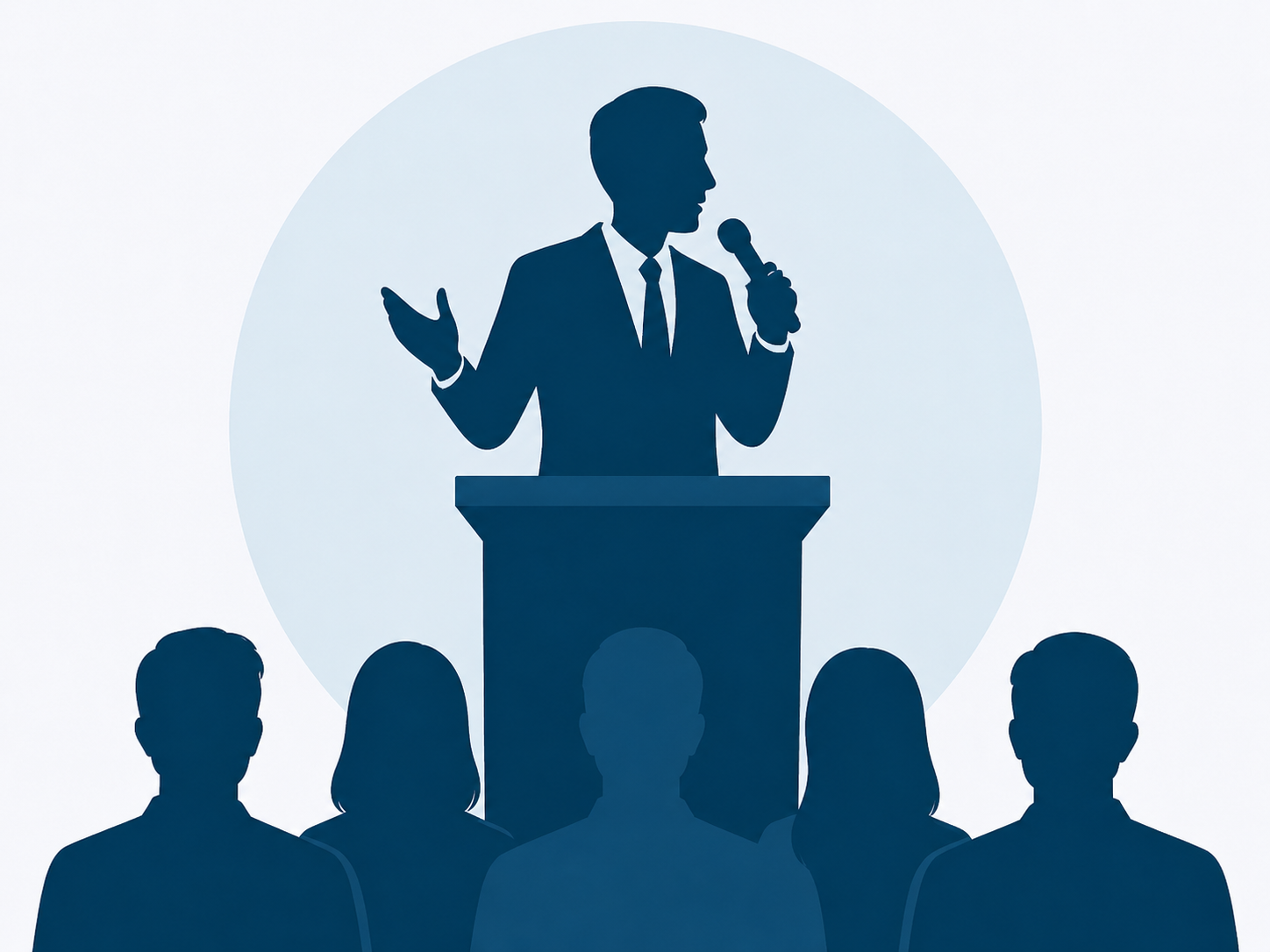 confident public speaker